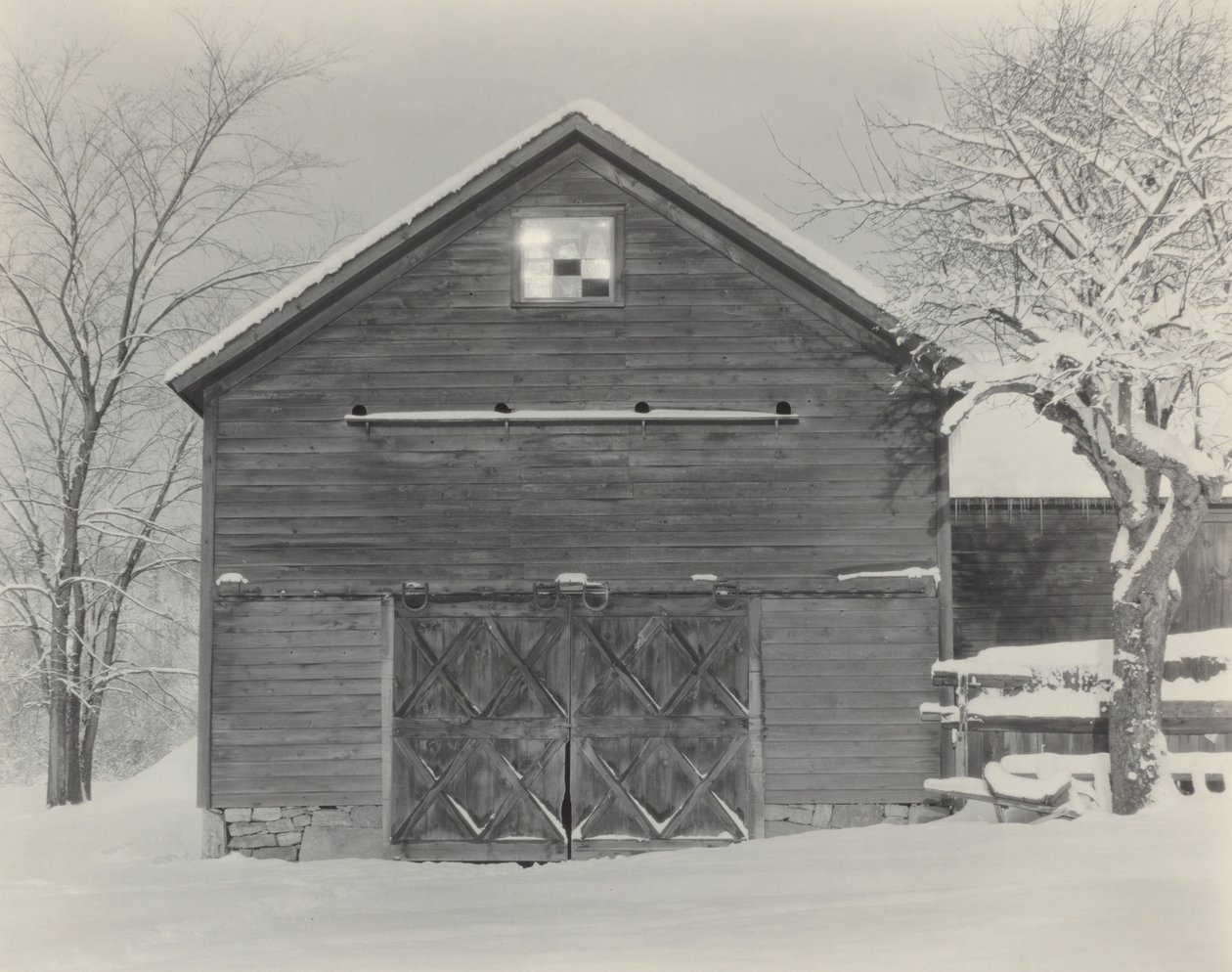 Barn and Snow by Alfred Stieglitz