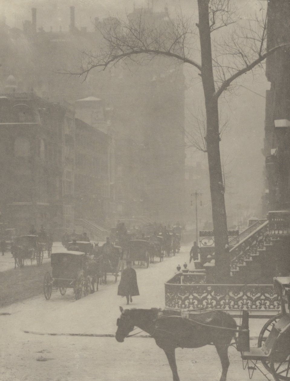The Street, Fifth Avenue by Alfred Stieglitz