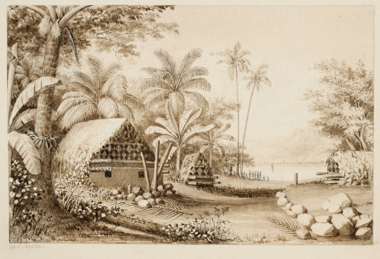 Tombs at Muthuata Island, Fiji by Alfred Thomas Agate