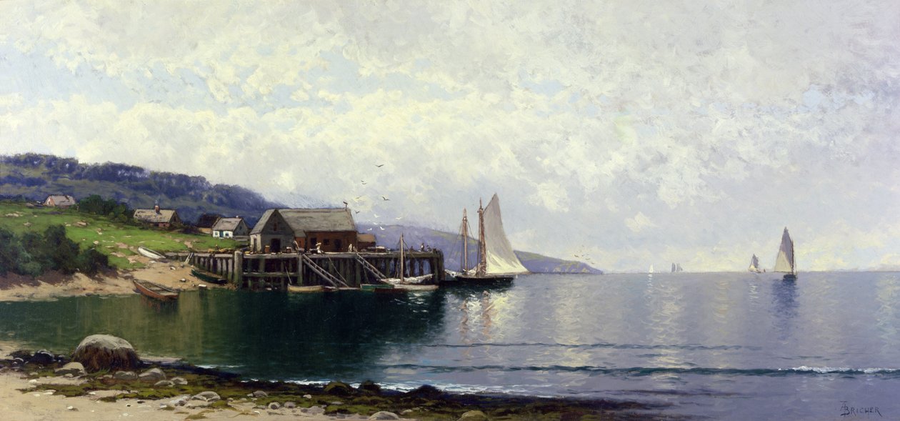 The Landing, Bailey Island, Maine, c. 1907 by Alfred Thompson Bricher