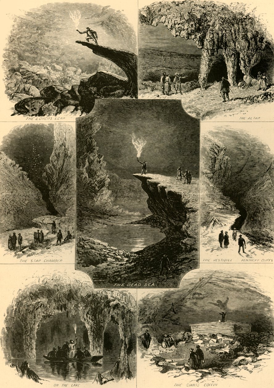 Scenes in Mammoth Cave by Alfred Rudolph Waud