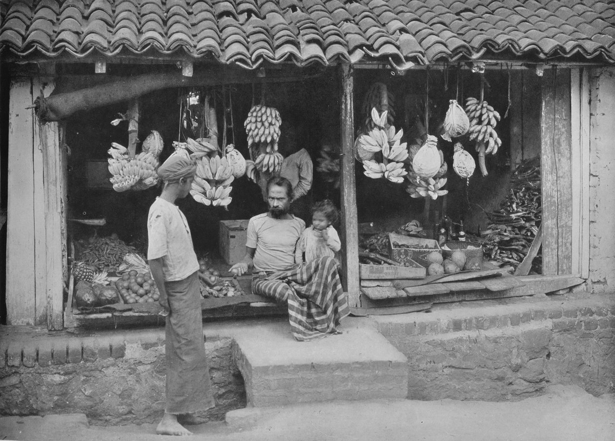 A Native Boutique or Fruit Shop by Alfred William Amandus Plate