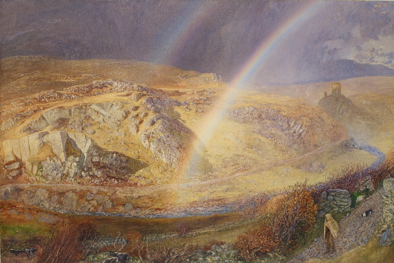 A November Rainbow, Dolwyddelan Valley, November 11, 1866, 1 p.m. by Alfred William Hunt