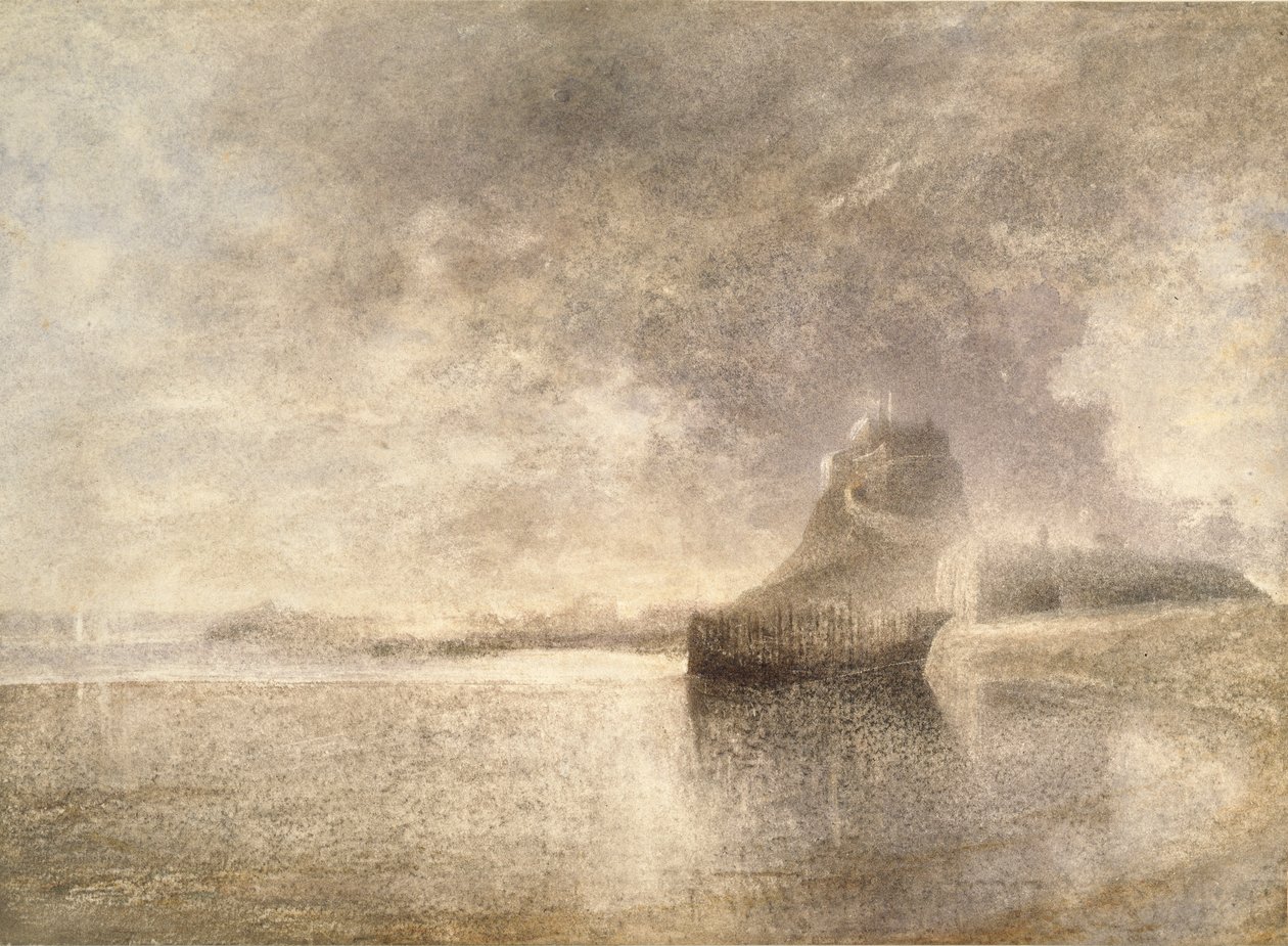 Holy Island Castle, Northumbria by Alfred William Hunt