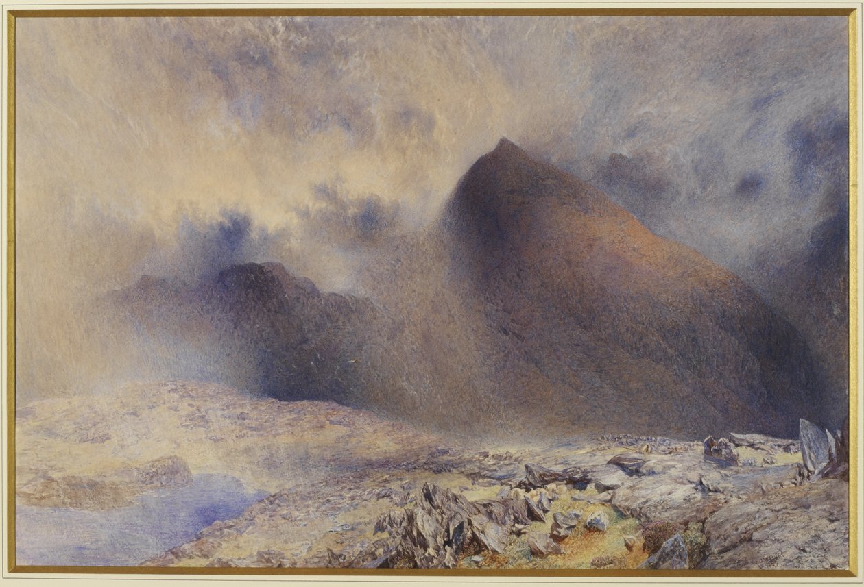 Mount Snowdon through Clearing Clouds by Alfred William Hunt