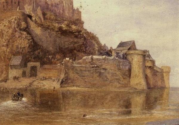 The Ramparts, Mont Saint Michel by Alfred William Hunt