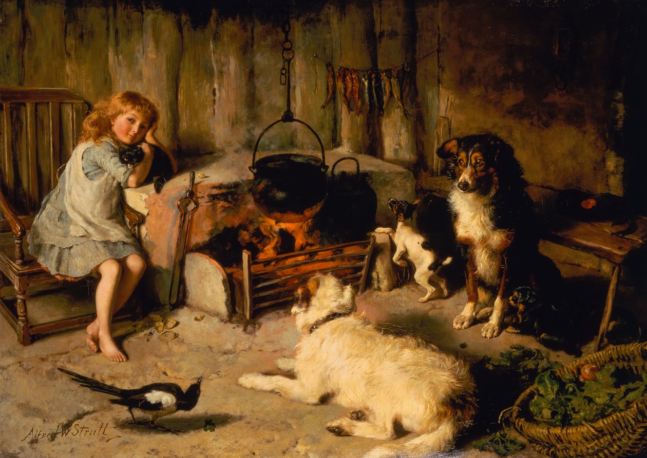 A Watched Pot Never Boils by Alfred William Strutt