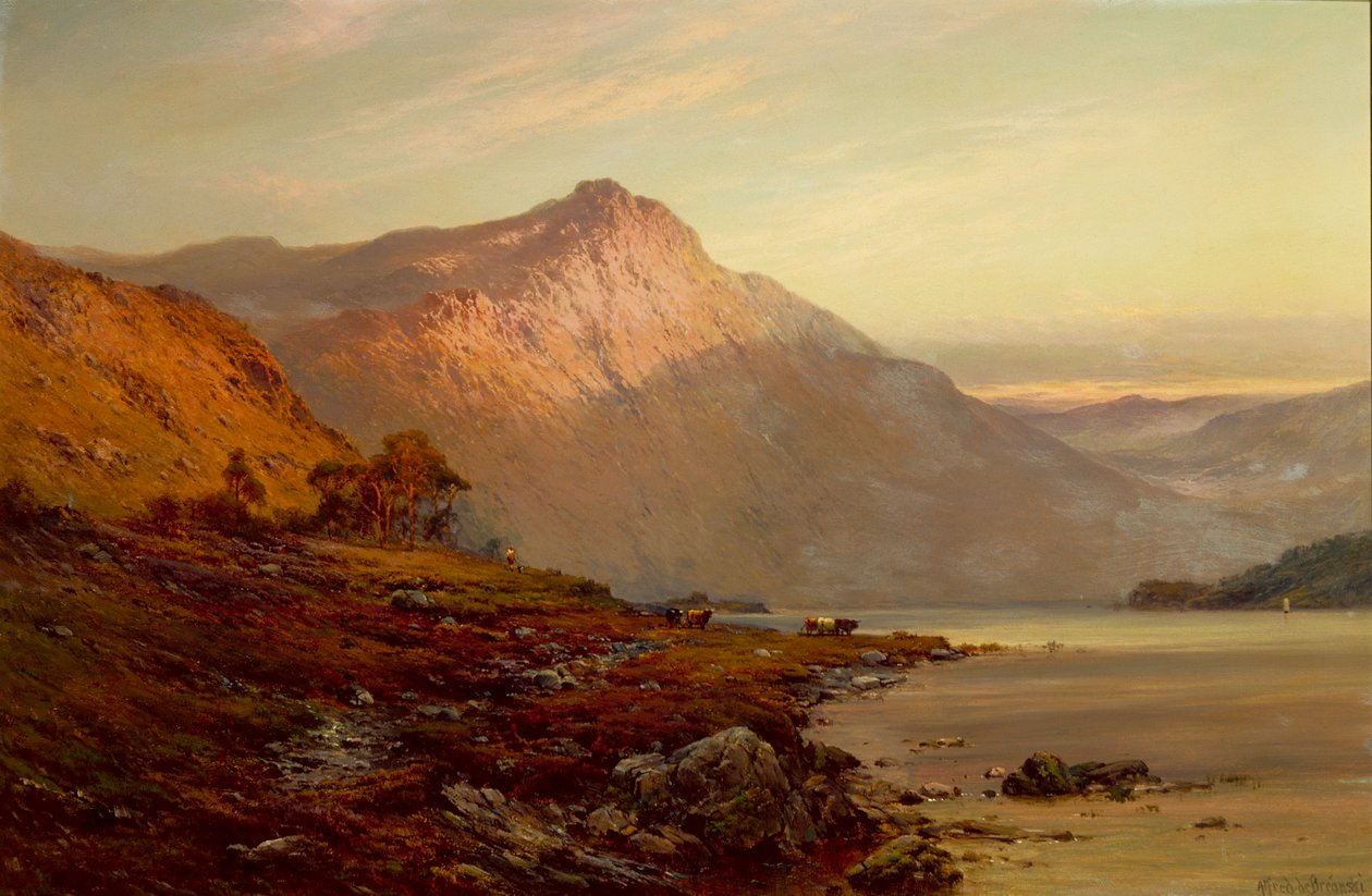 Dhu Loch near Balmoral by Alfred de Breanski