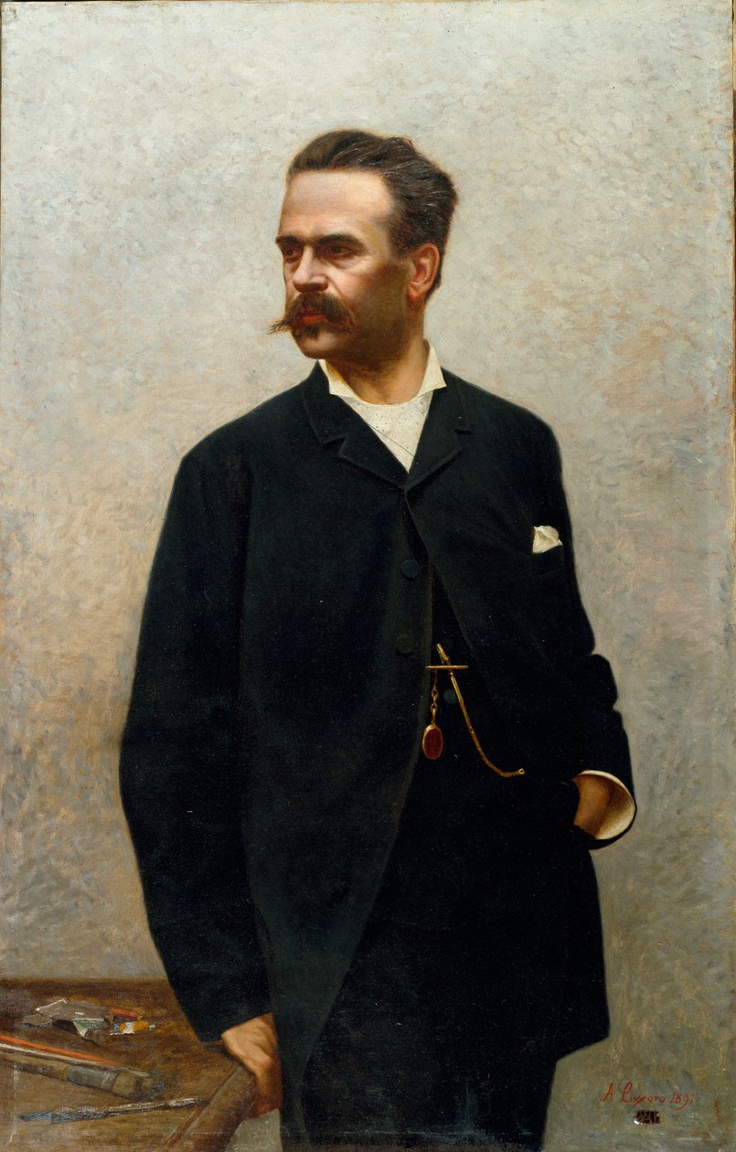 Portrait of the Painter Niccolo Barabino (1832-1897) by Alfredo Luxoro