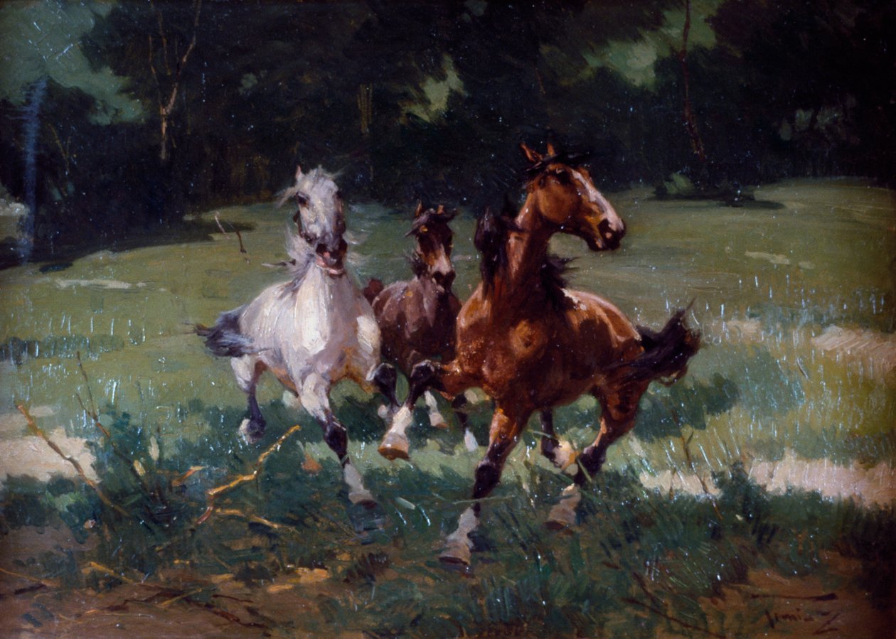 Running Horses by Alfredo Tominz