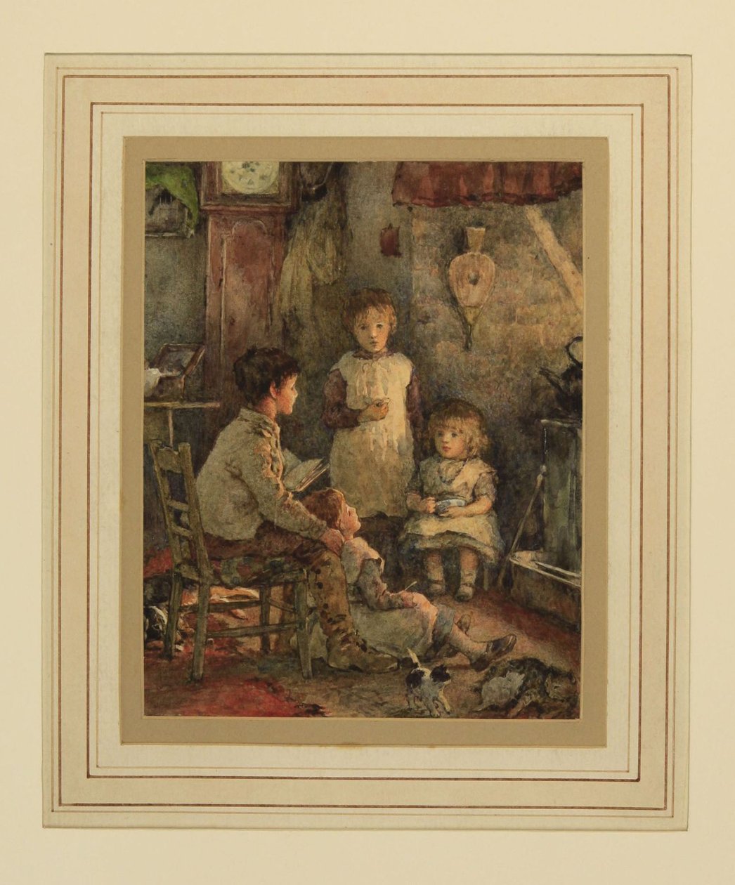 Children round the Fire by Alice Clausen