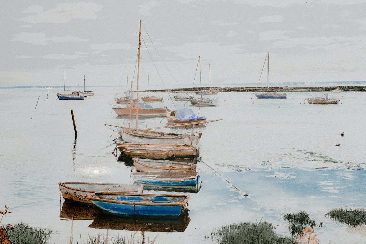 Boats in Leigh Harbour, 2018 by Alice Gur-Arie