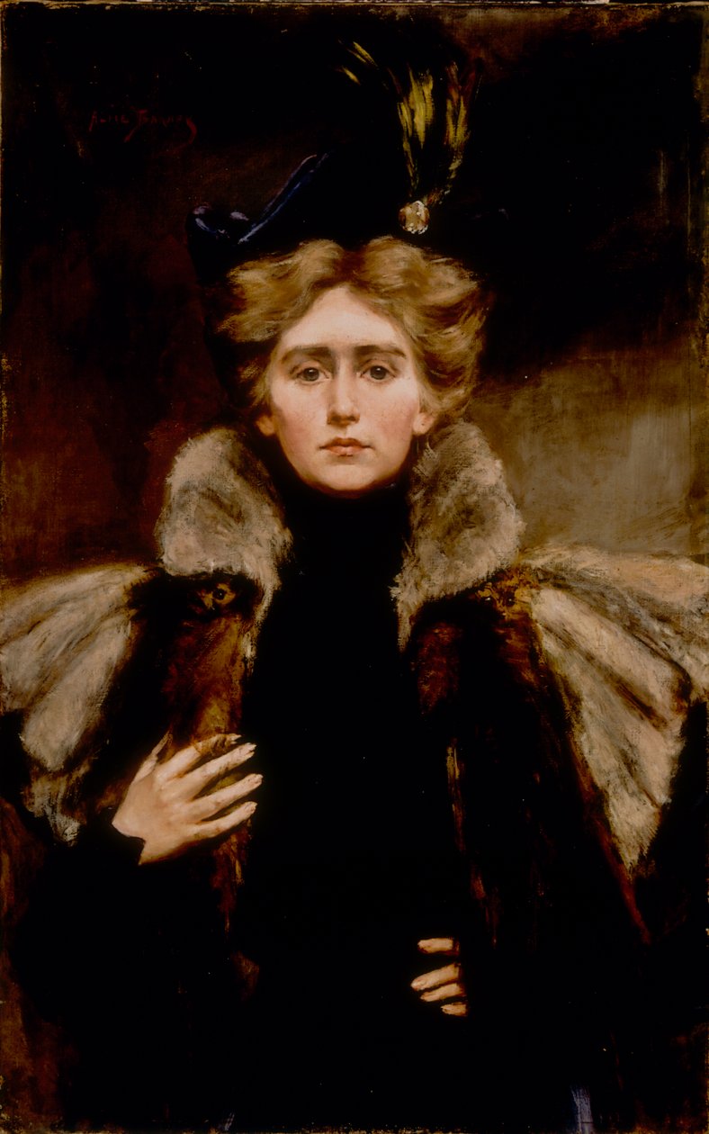 Natalie in Fur Cape by Alice Pike Barney
