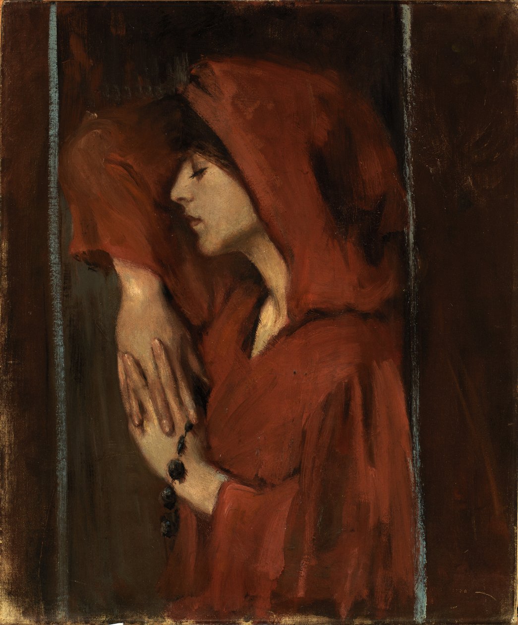 Woman with Red Hood, late 19th-early 20th century by Alice Pike Barney
