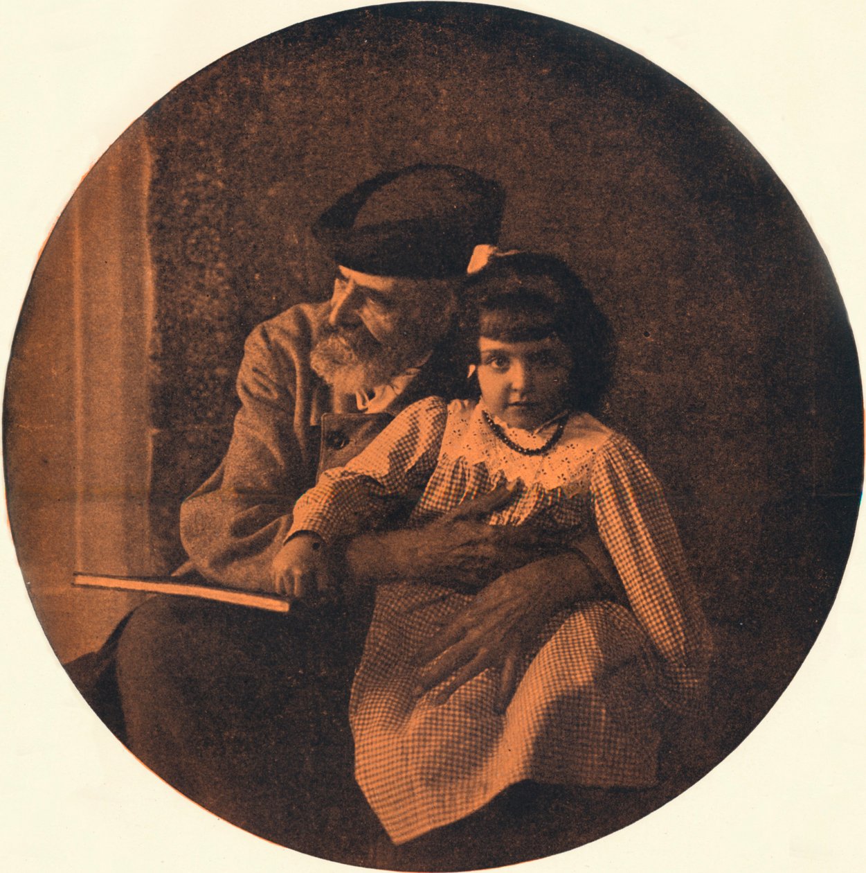 Portrait of Domenico Morelli and his Grandchild, c. 1900-1902 by Alinari