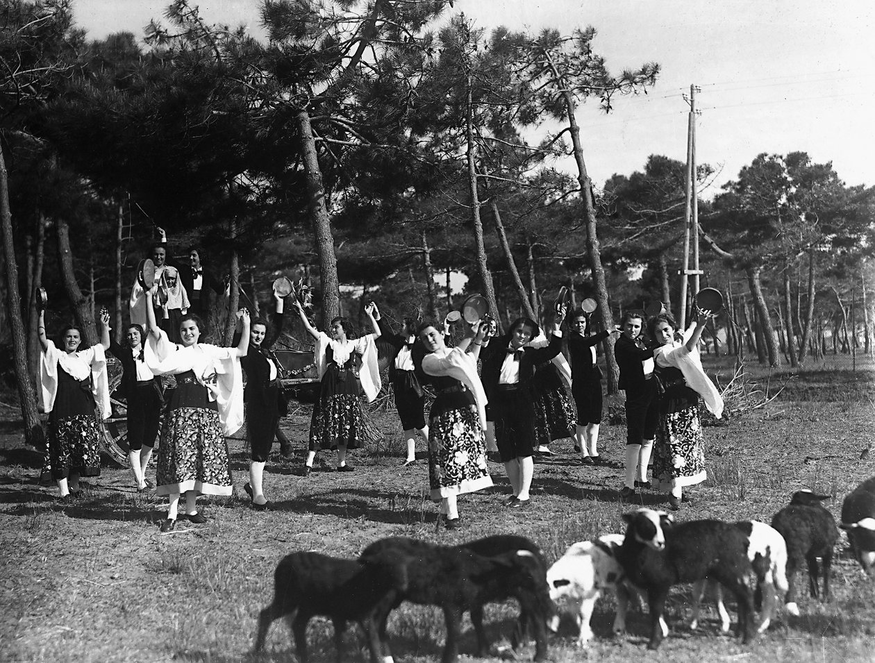 Villa Rosa Maltoni Mussolini: Group of Adolescents Wearing Traditional Neapolitan Costumes by Fratelli Alinari