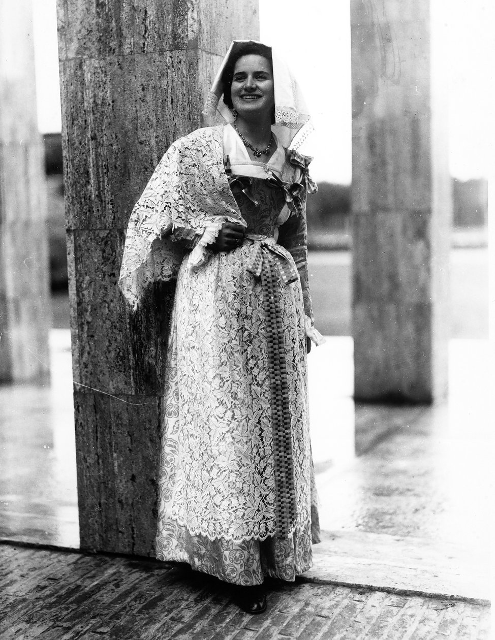 Villa Rosa Maltoni Mussolini: portrait of an adolescent wearing a traditional Calabrian costume by Fratelli Alinari