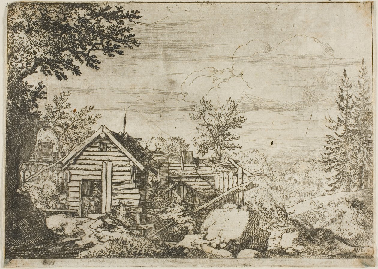 Two Men at the Door by Allaert van Everdingen