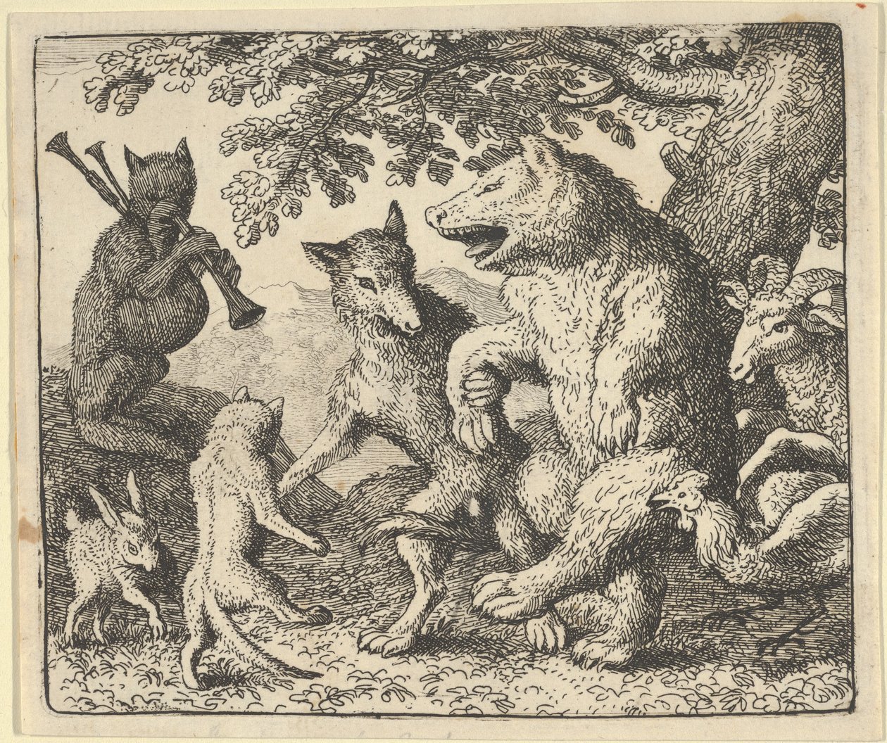 A Party in Honor of the Bear and the Wolf by Allart van Everdingen
