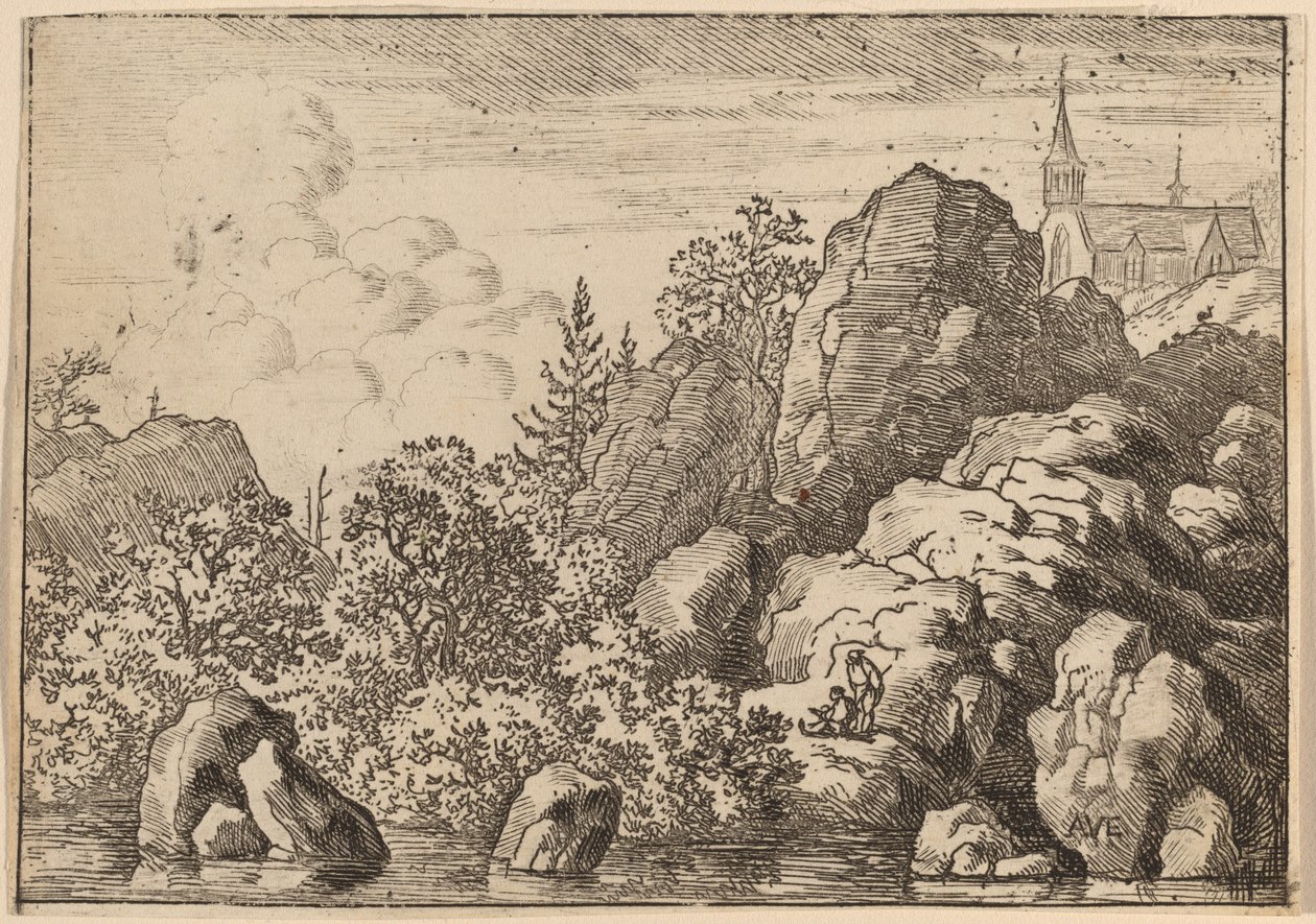 Church on a Hill by Allart van Everdingen