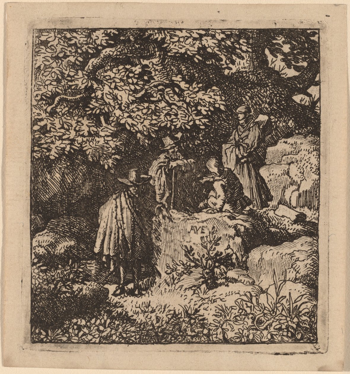 Four Figures under a Tree by Allart van Everdingen