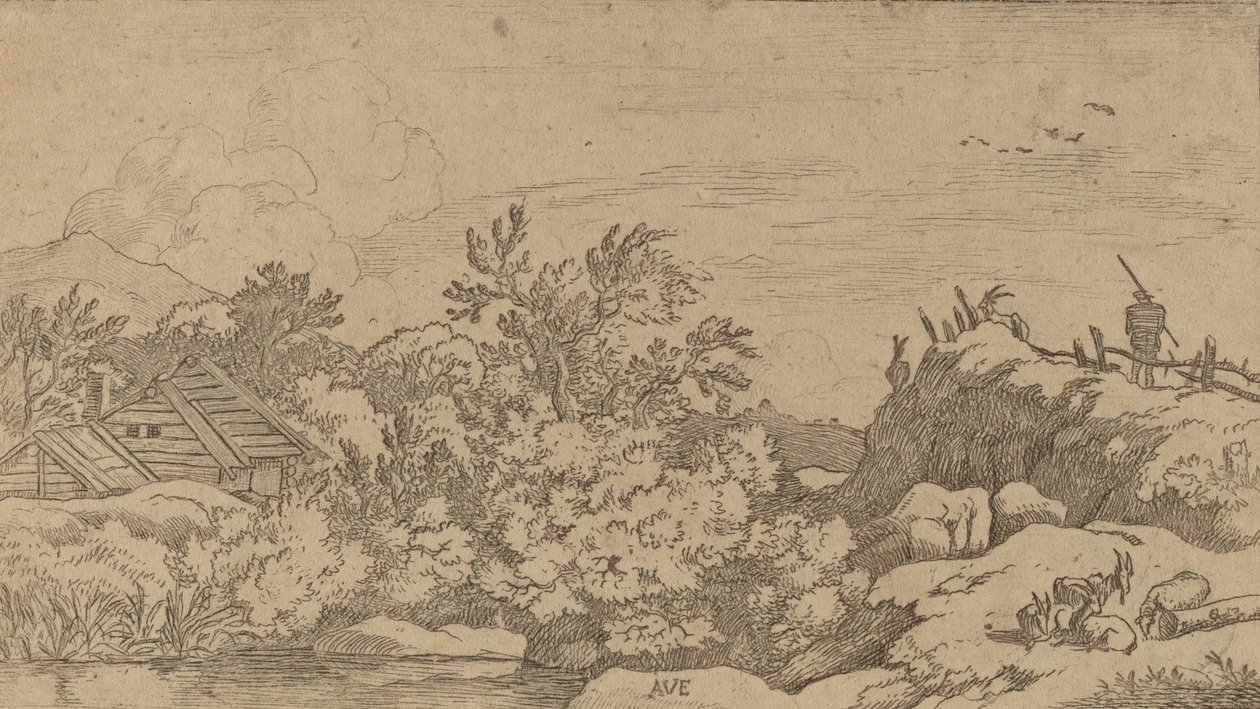 Goat Herd on a Hill, probably c. 1645-1656 by Allart van Everdingen