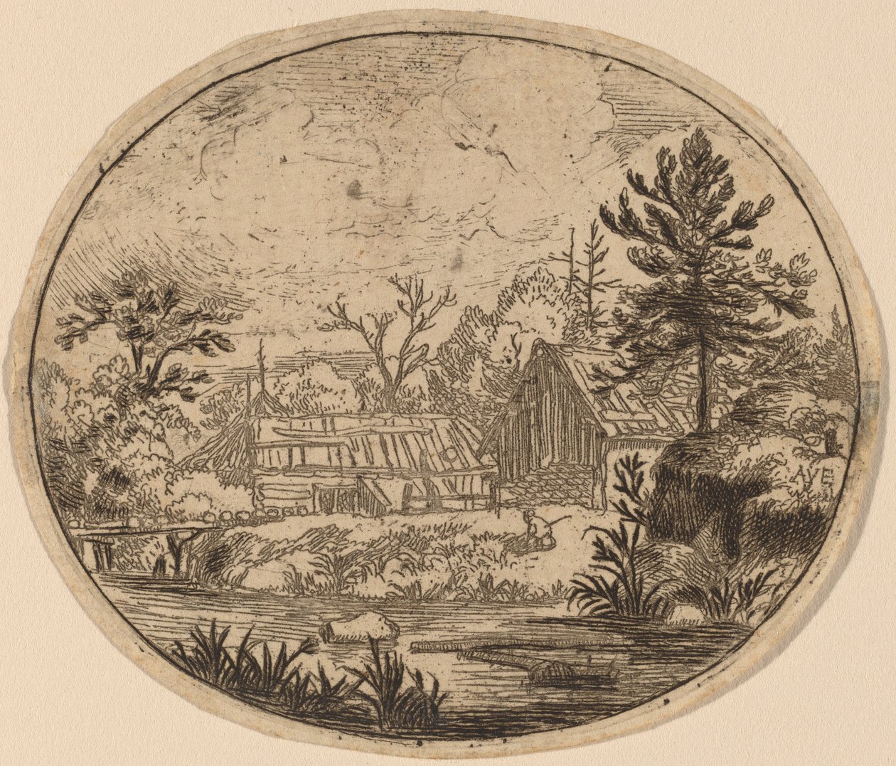 Hamlet at the Bank of a River by Allart van Everdingen