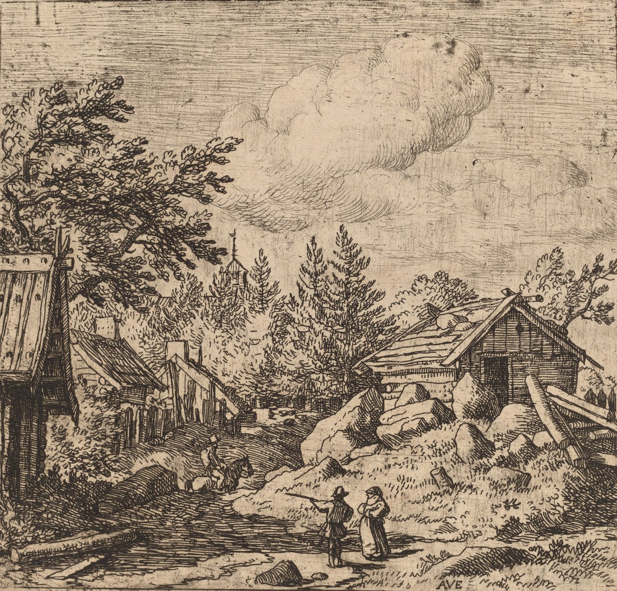Hamlet on Mountainous Ground by Allart van Everdingen