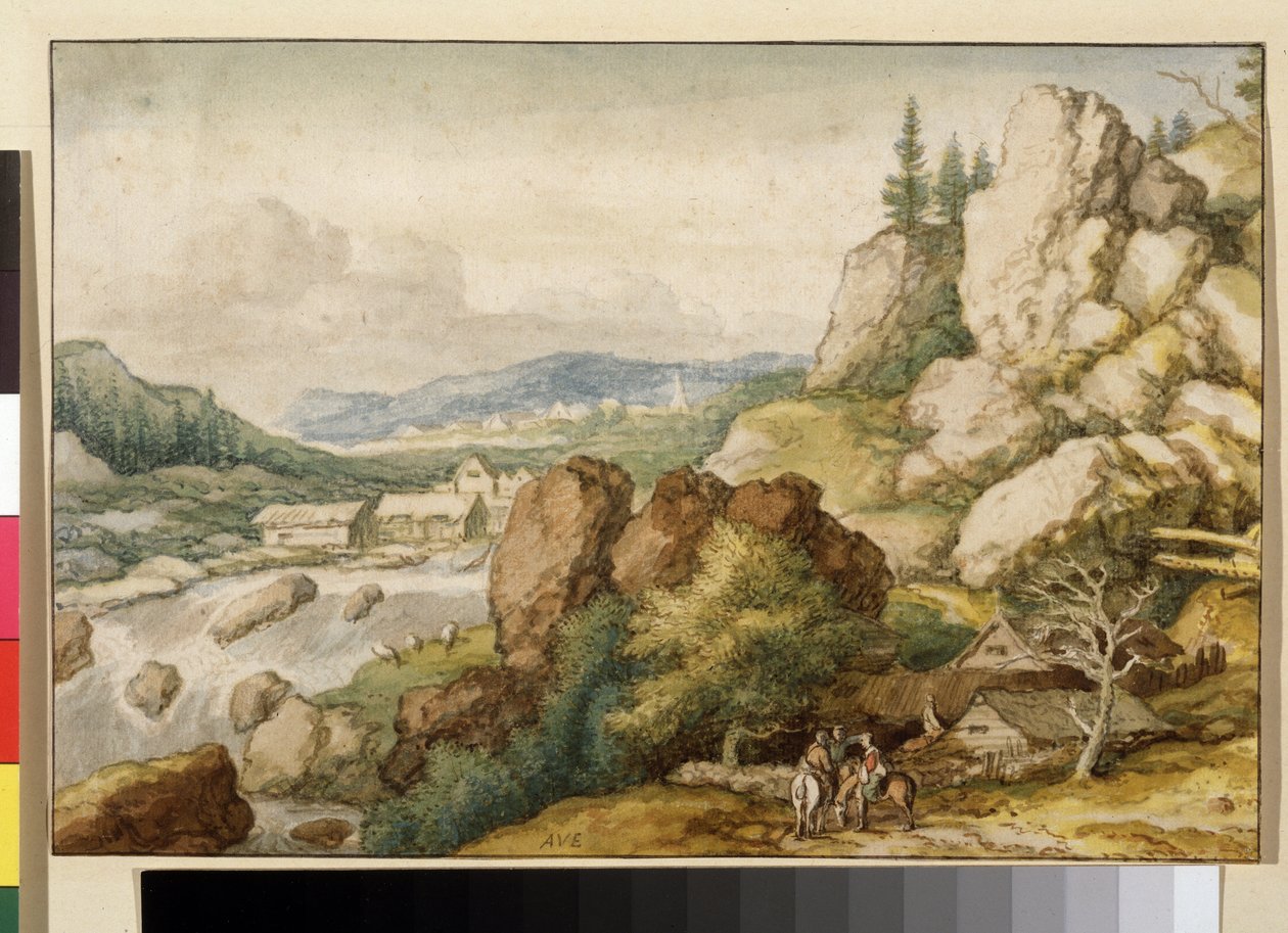 Landscape with Three Horsemen by Allart van Everdingen
