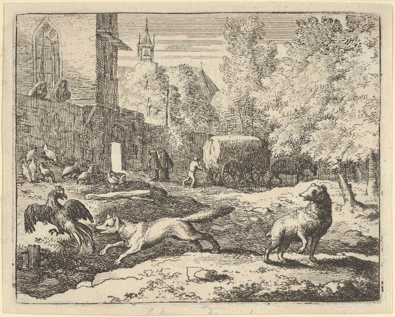 Renard Wants to Find a Rooster, 1650-75 by Allart van Everdingen