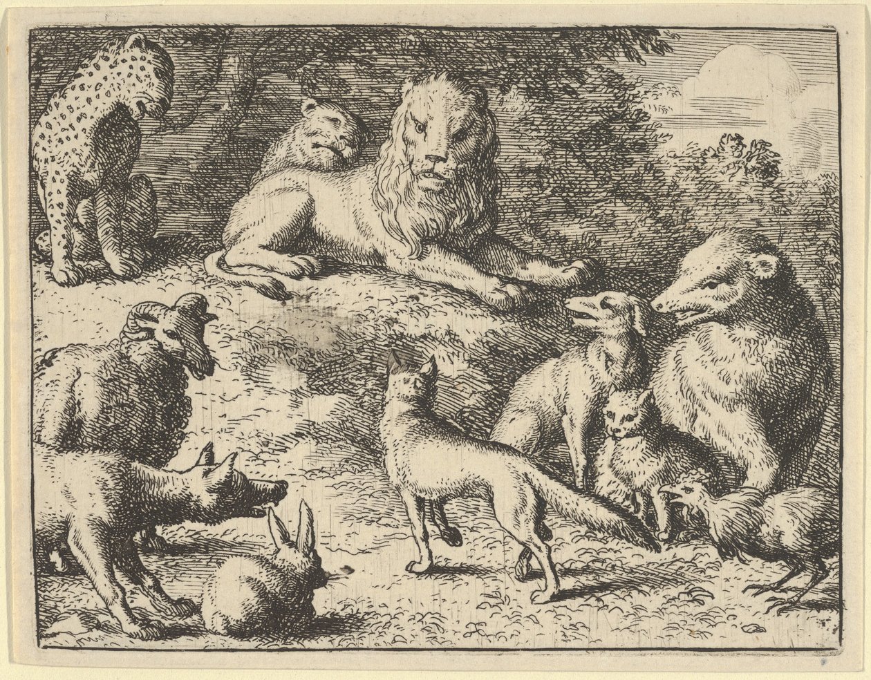 Renard is Accused by the Animals Before the Lion, 1650-75 by Allart van Everdingen
