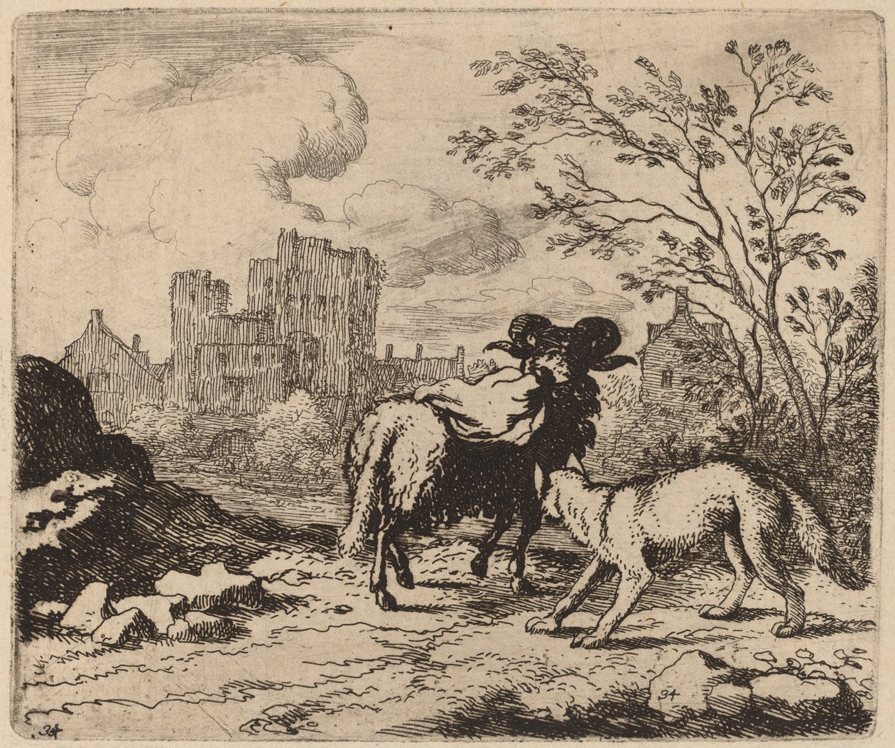 Reynard Asks the Ram to Deliver a Document by Allart van Everdingen