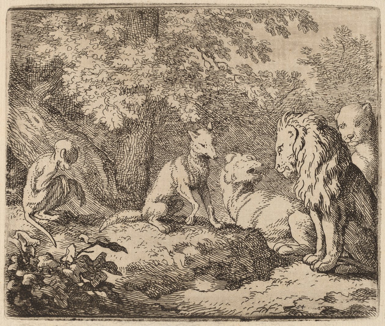 Reynard Tells a Story of Hidden Treasure by Allart van Everdingen
