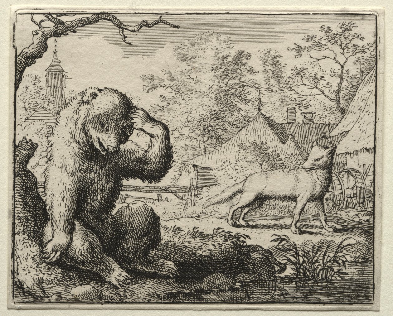 Reynard the Fox: Reynard Chides the Injured Bear by Allart van Everdingen