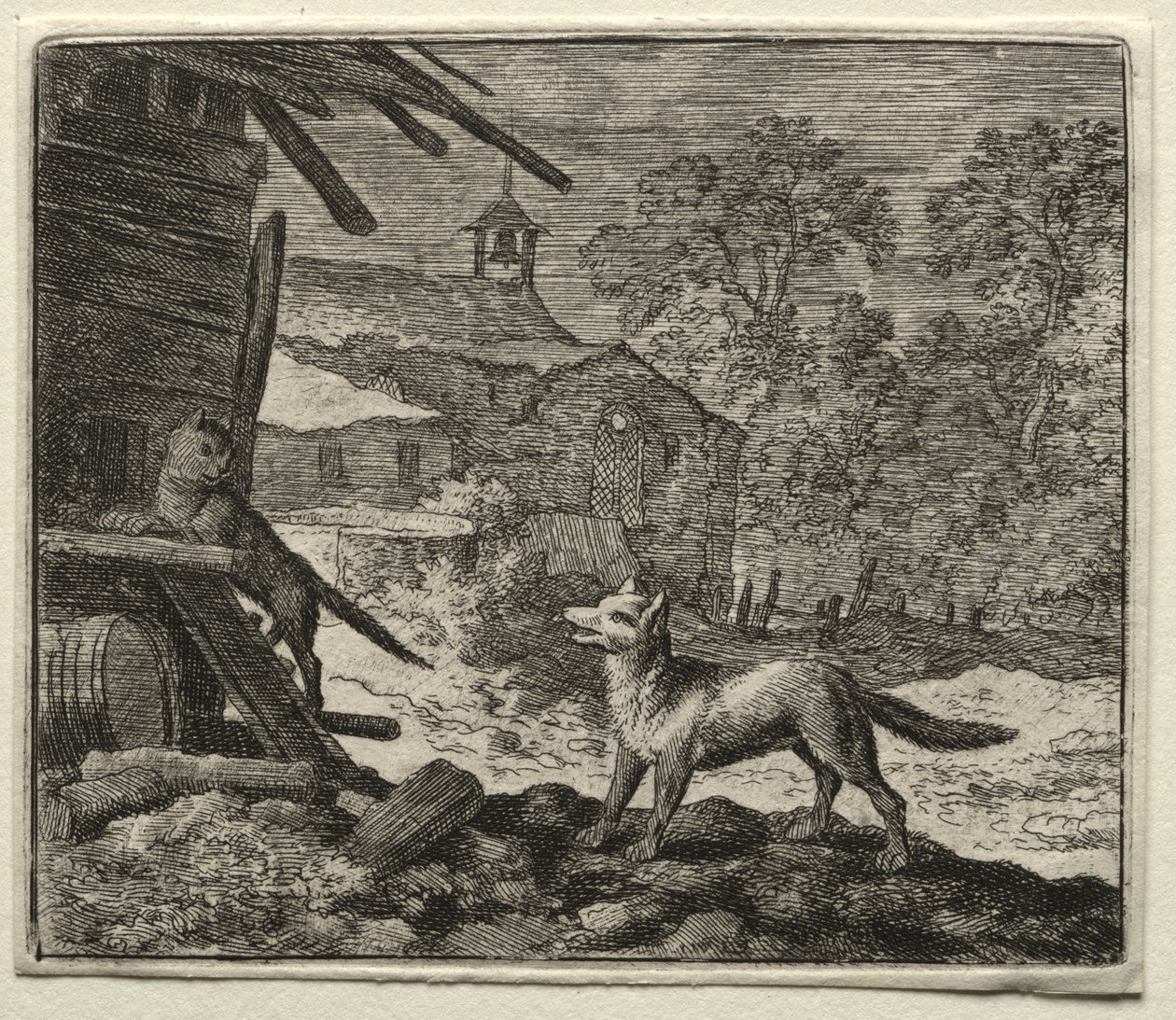 Reynard the Fox: Reynard Deceives the Cat by Allart van Everdingen