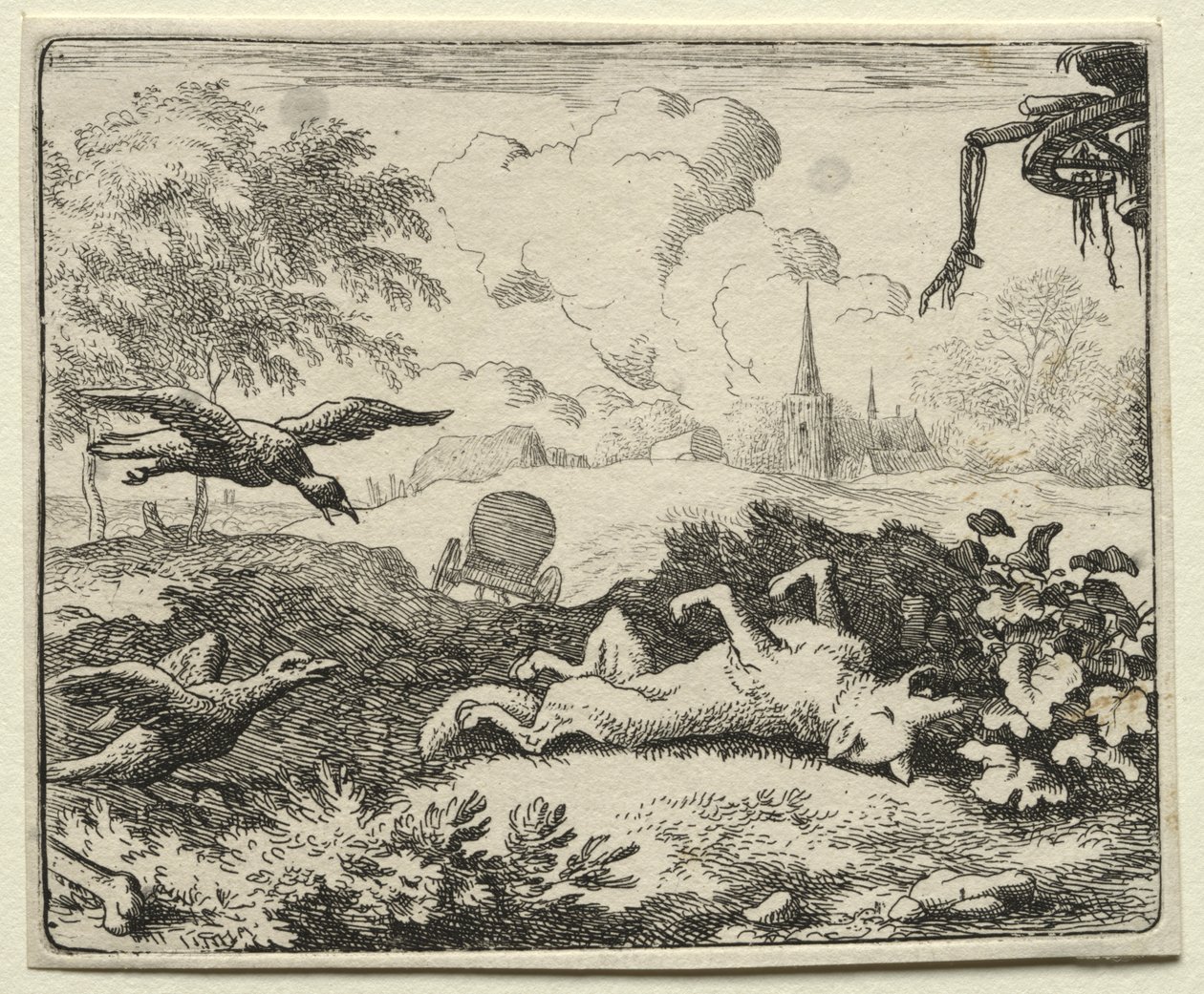 Reynard the Fox: Reynard Feigns Death by Allart van Everdingen