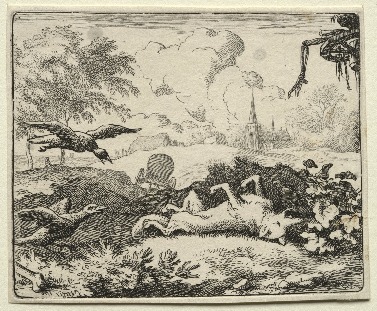 Reynard the Fox: Reynard Feigns Death by Allart van Everdingen