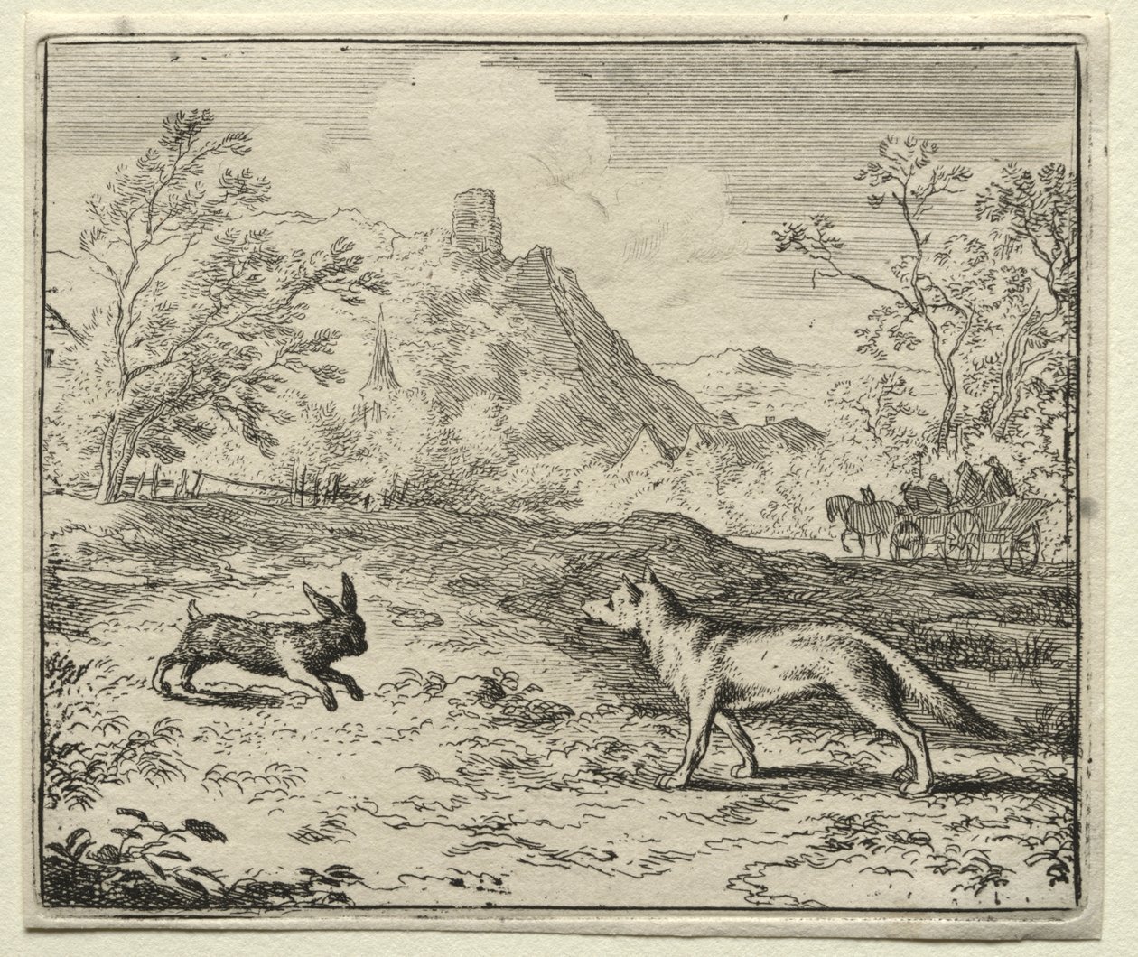 Reynard the Fox: Reynard and the Rabbit by Allart van Everdingen