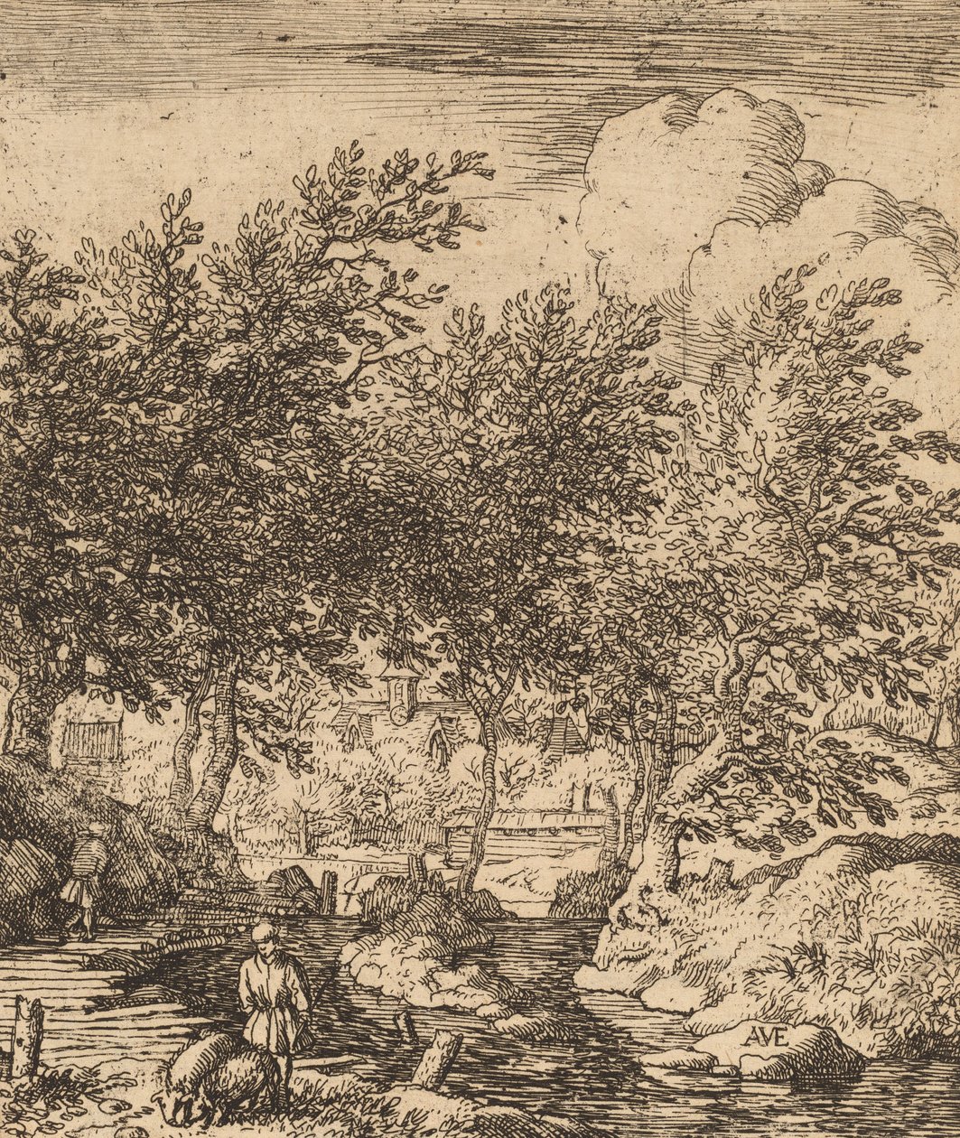 Swineherd by Allart van Everdingen