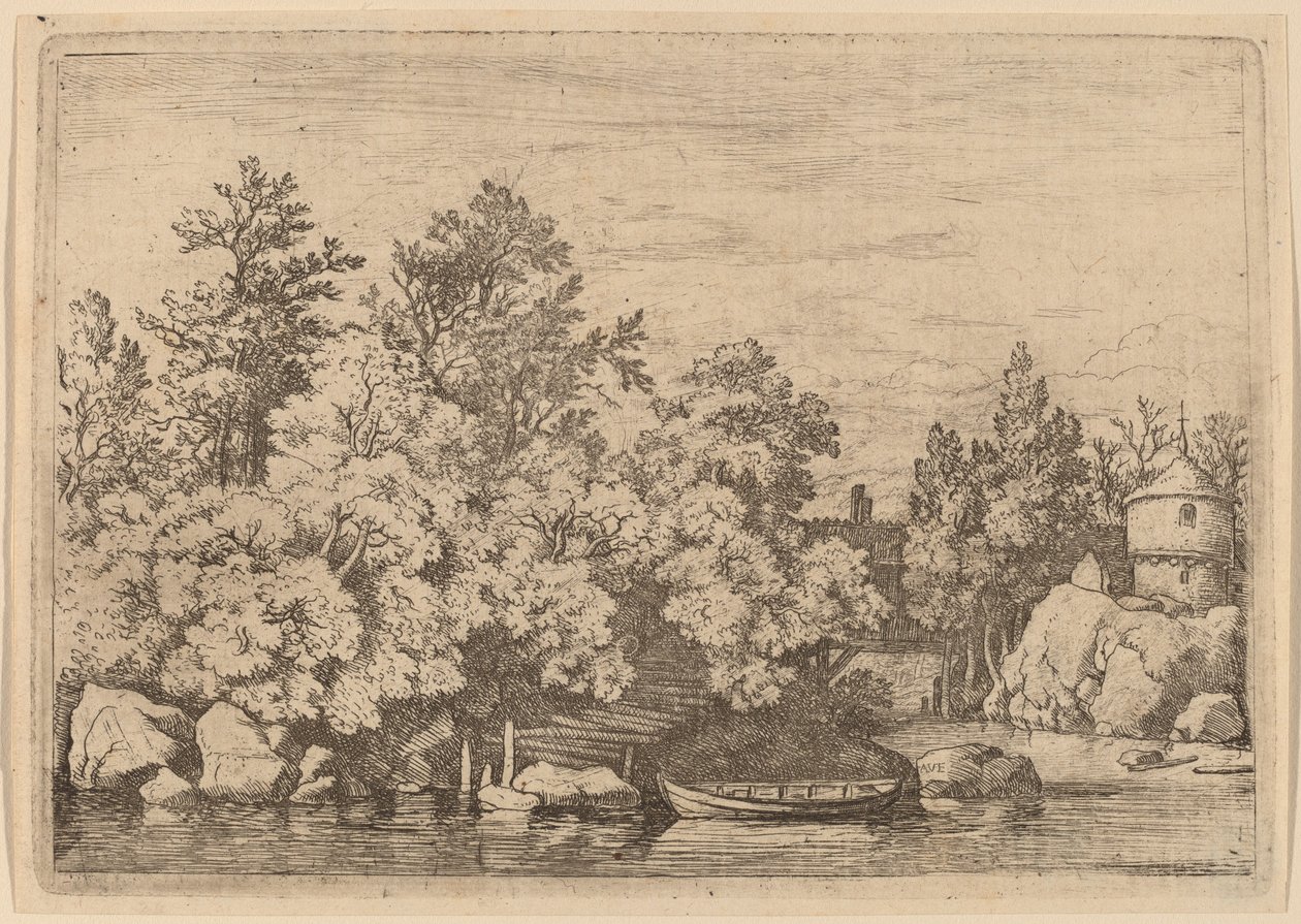 The Cudgel Dam and Covered Bridge, probably c. 1645-1656 by Allart van Everdingen