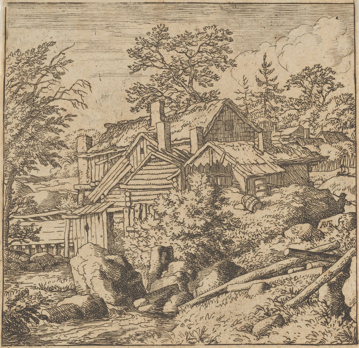 The Hamlet on the Mountain Side by Allart van Everdingen