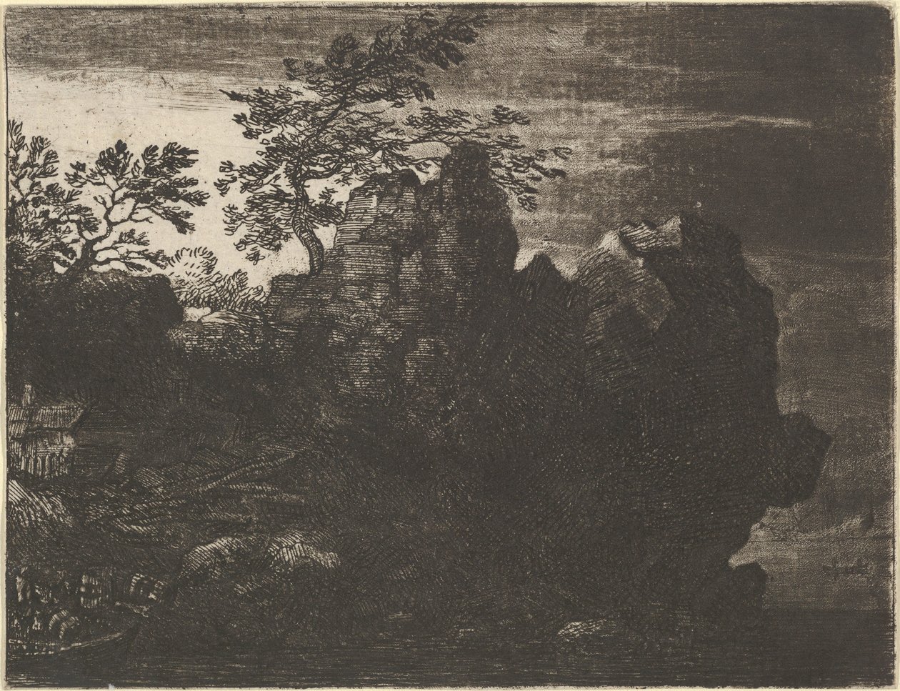 The Large Rock at the River, 17th century by Allart van Everdingen