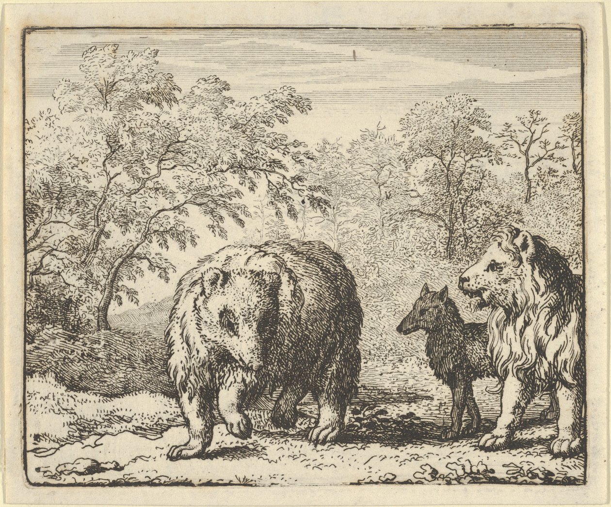 The Lion Frees the Bear and the Wolf, 1650-75 by Allart van Everdingen