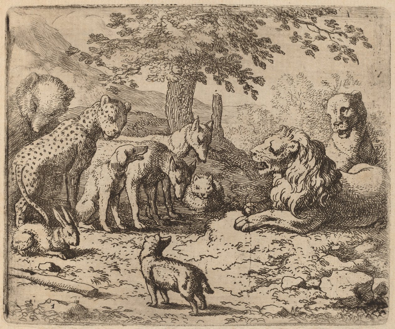 The Lion Seeks Advice, probably c. 1645-1656 by Allart van Everdingen