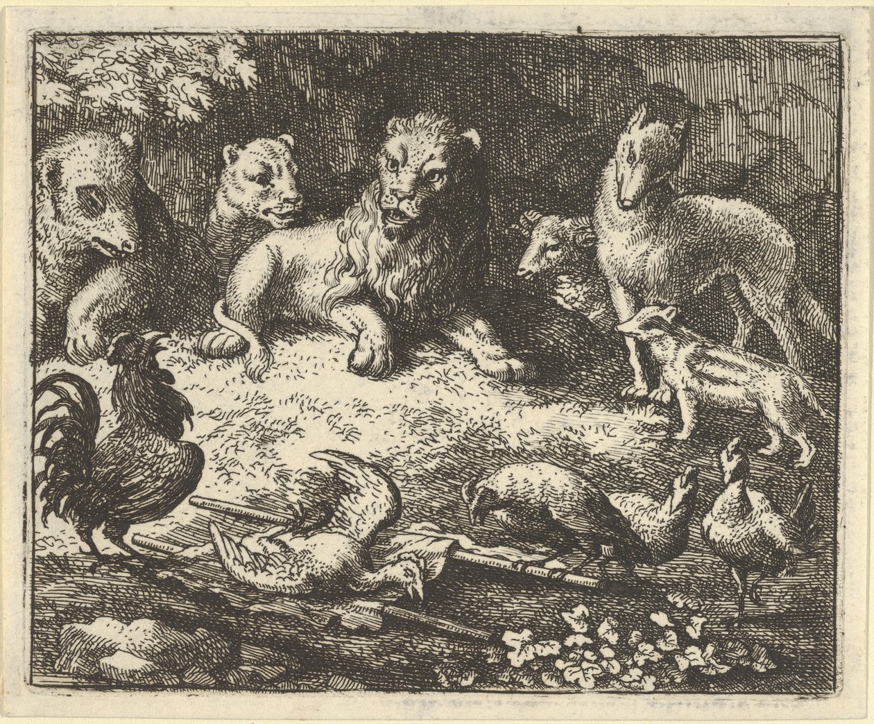 The Rooster Accuses Renard of Murdering his Chicken by Allart van Everdingen