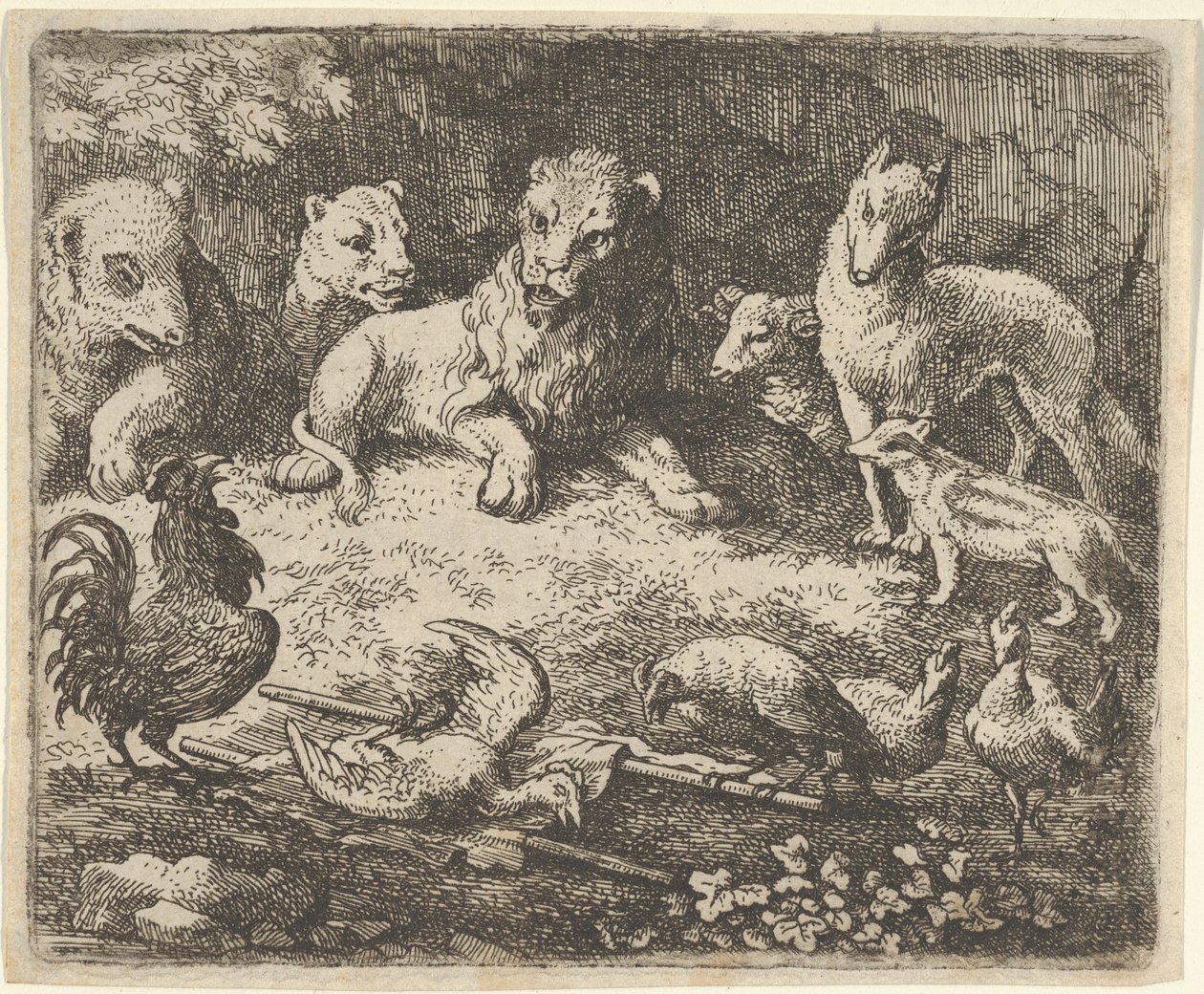 The Rooster Accuses Renard of the Murder of One of His Chickens by Allart van Everdingen