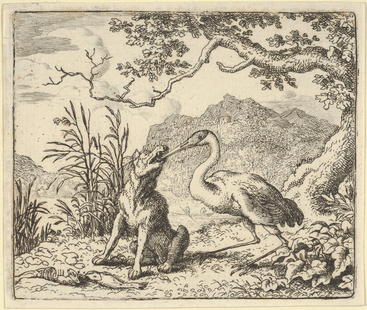 The Stork Removes a Bone from the Wolf