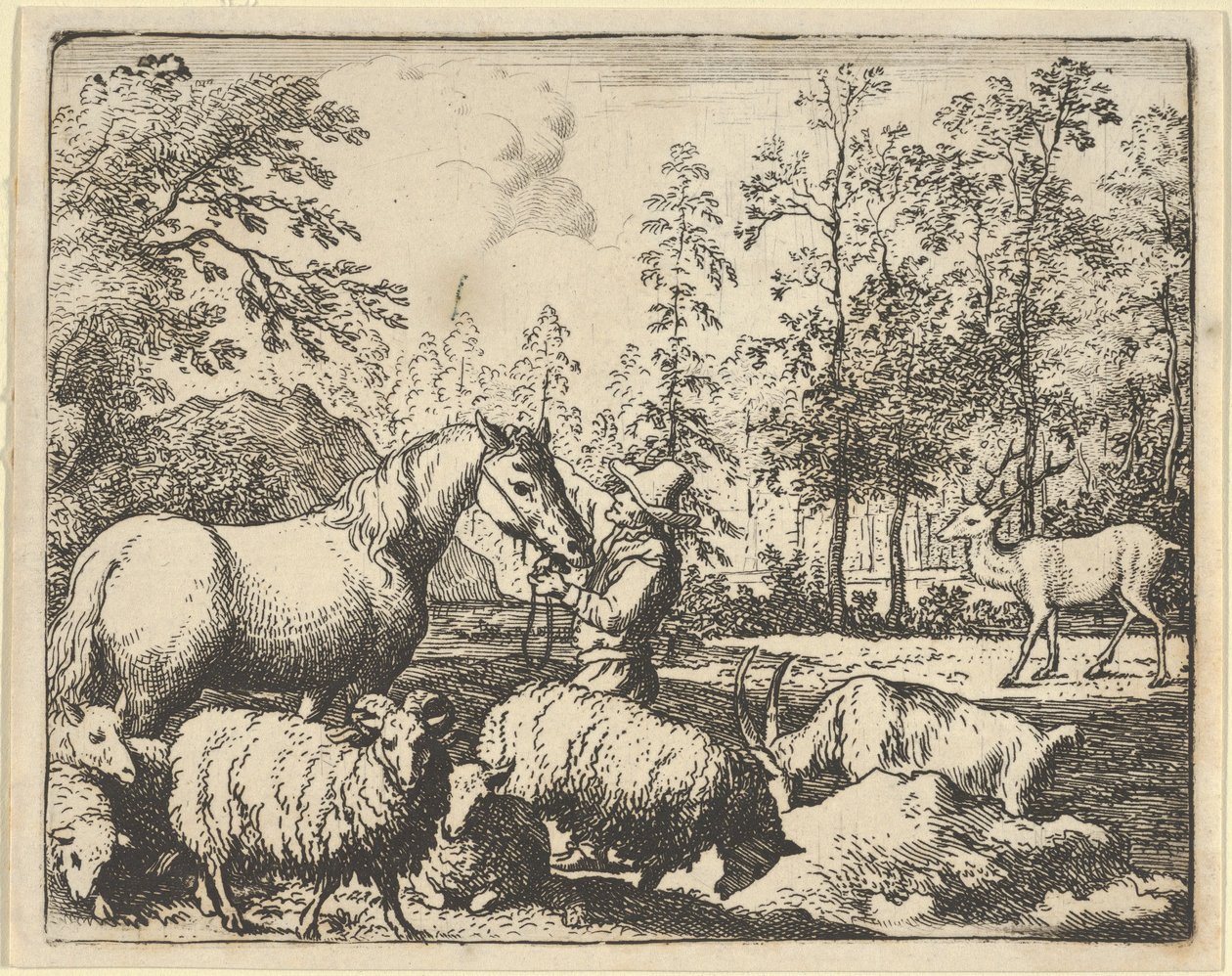The Story of the Horse Who Wants Revenge on the Stag by Allart van Everdingen