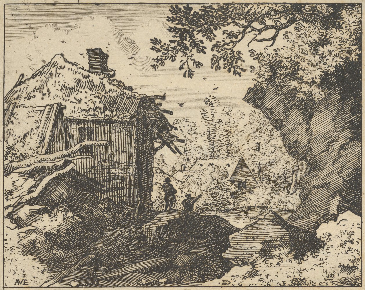 The Straw Hut Seen from Behind by Allart van Everdingen