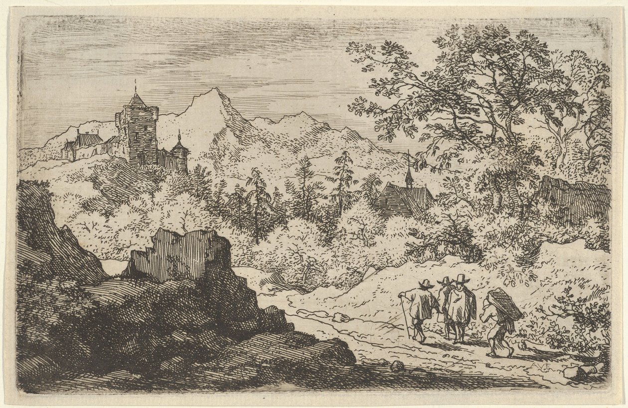 The Three Men and the Porter by Allart van Everdingen